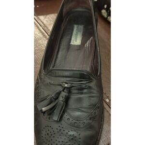 Bragano Cole Haan Men's 9.5 Black Leather Tassel Loafers 1697